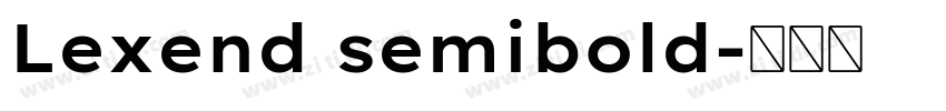 Lexend semibold字体转换